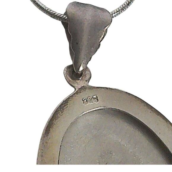 Vintage Sterling Silver Locket Choker Necklace READ - Picture 8 of 8